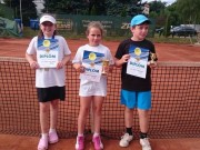 Babytenis Havlíčkův Brod - 6. místo Kája Šebístková, 1. místo Nicole Zábranová, 3. místo Adam Mokrý