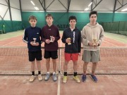 Finále ve čtyřhře dorostenců v Třebíči: Kavřík M., Venc T. - Koc, Pařízek 3:6, 2:6