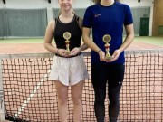 1. místo ve čtyřhře starších žákyň v Pelhřimově: Šebístková T. - Bartošová